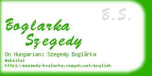 boglarka szegedy business card